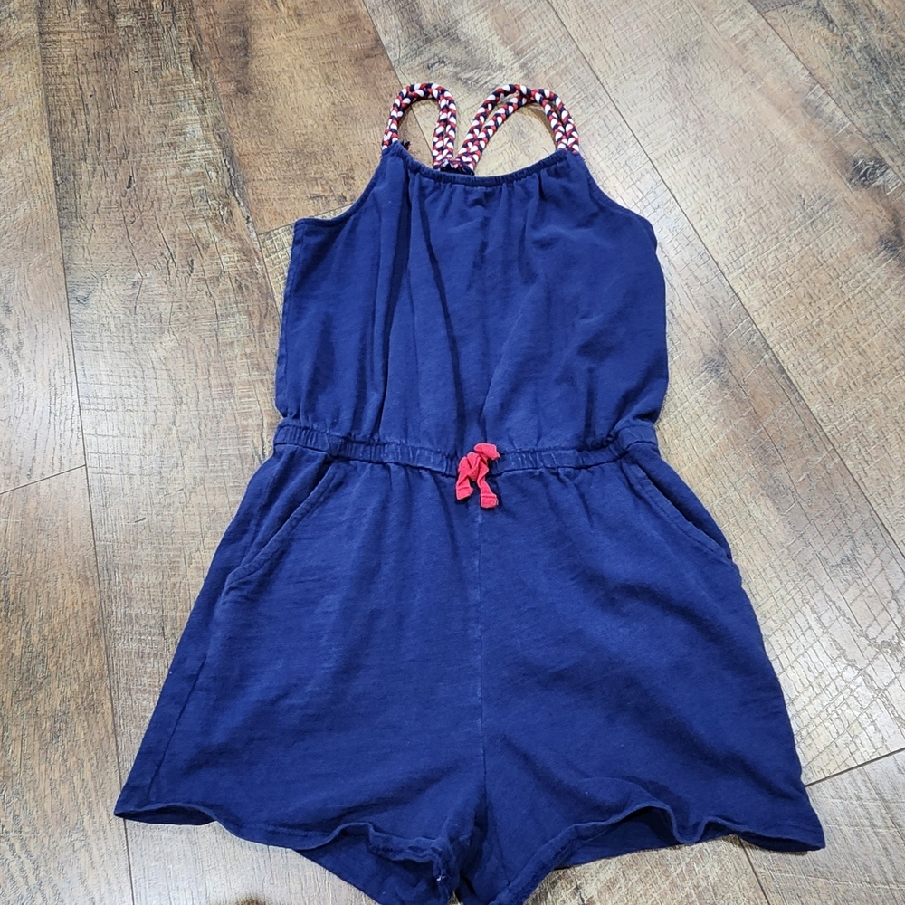 OshKosh B'gosh Navy Romper with Red Details